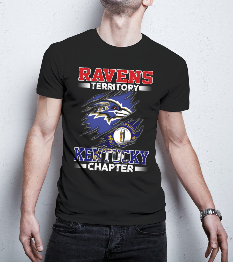 Ravens Territory Kentucky Chapter Baltimore Football Fan Club T-Shirt