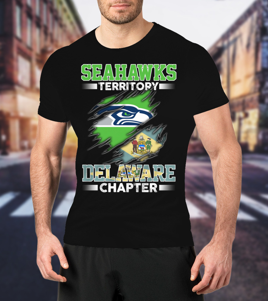 Seahawks Territory Delaware Chapter Flag T-Shirt