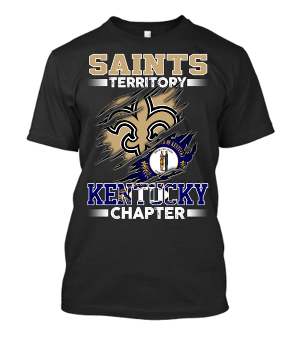 Saints Territory Kentucky Chapter Fleur-De-Lis State Flag T-Shirt
