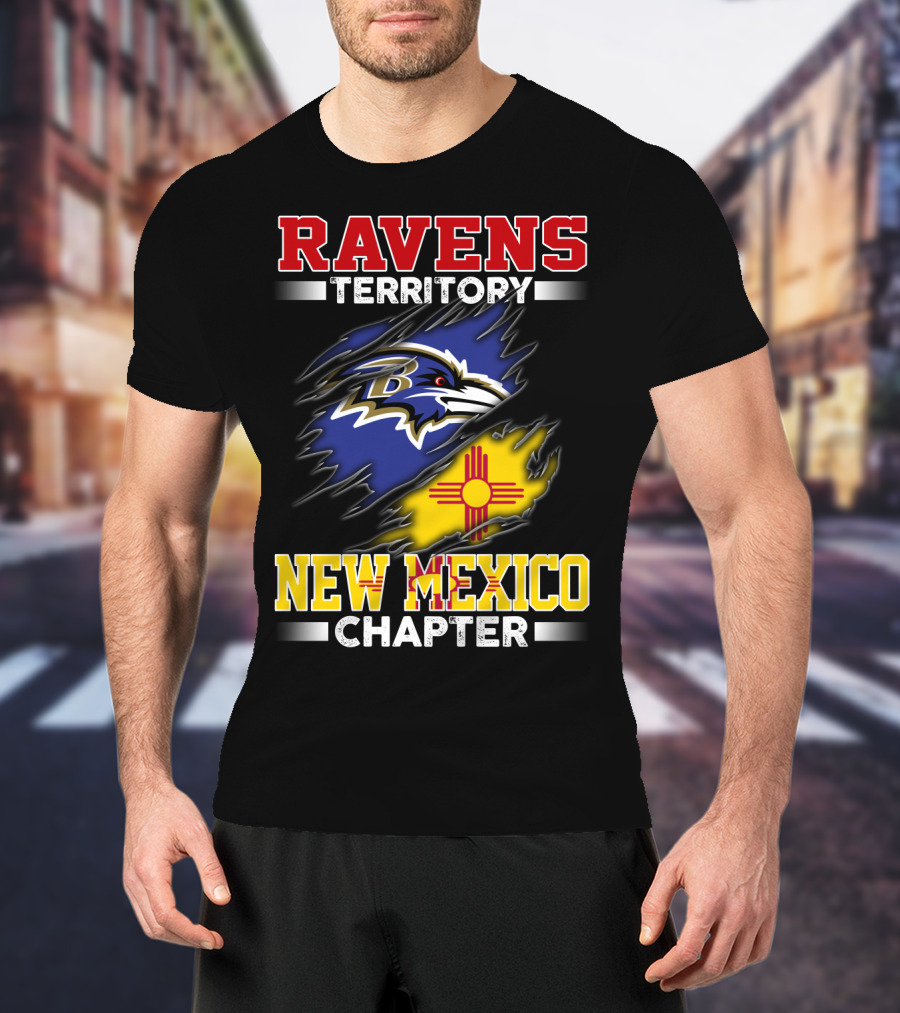 Ravens Territory New Mexico Chapter Ravens Logo Zia Symbol T-Shirt
