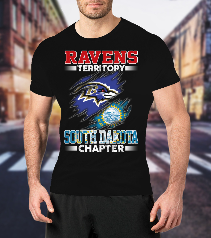 Ravens Territory South Dakota Chapter Baltimore Ravens Nfl Fan Zone T-Shirt