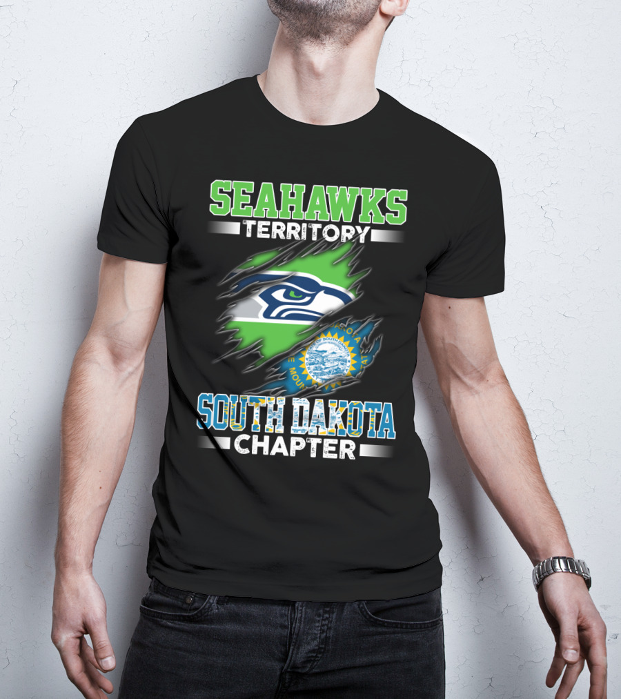 Seahawks Territory South Dakota Chapter Flag T-Shirt