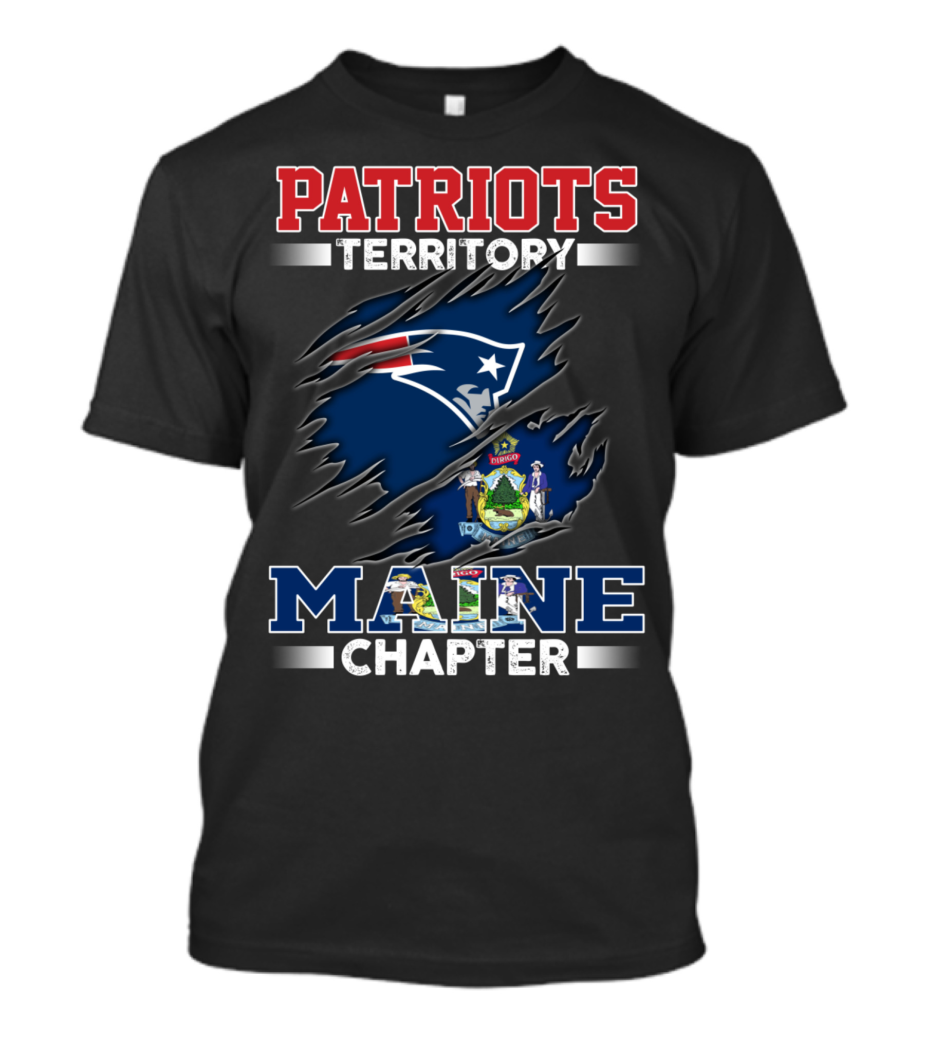 PATRIOTS TERRITORY MAINE CHAPTER Logo Maine T-Shirt