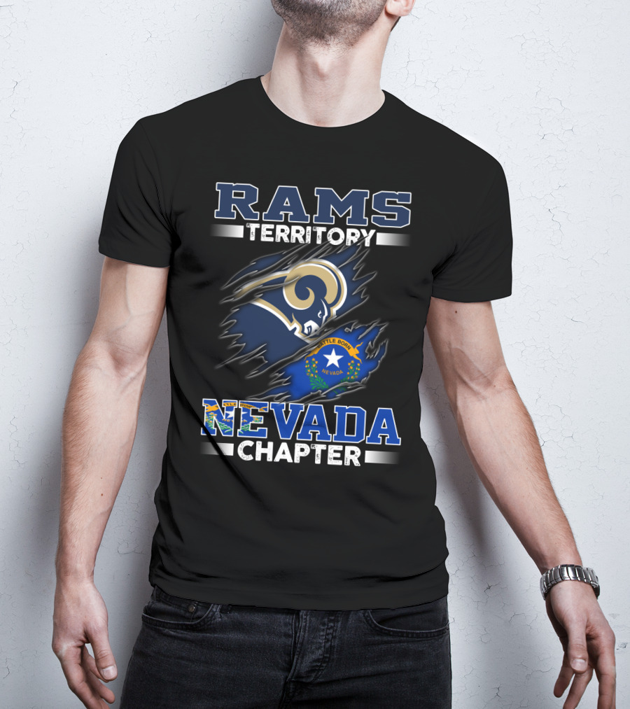 Rams Territory Nevada Chapter Battle Born Flag T-Shirt