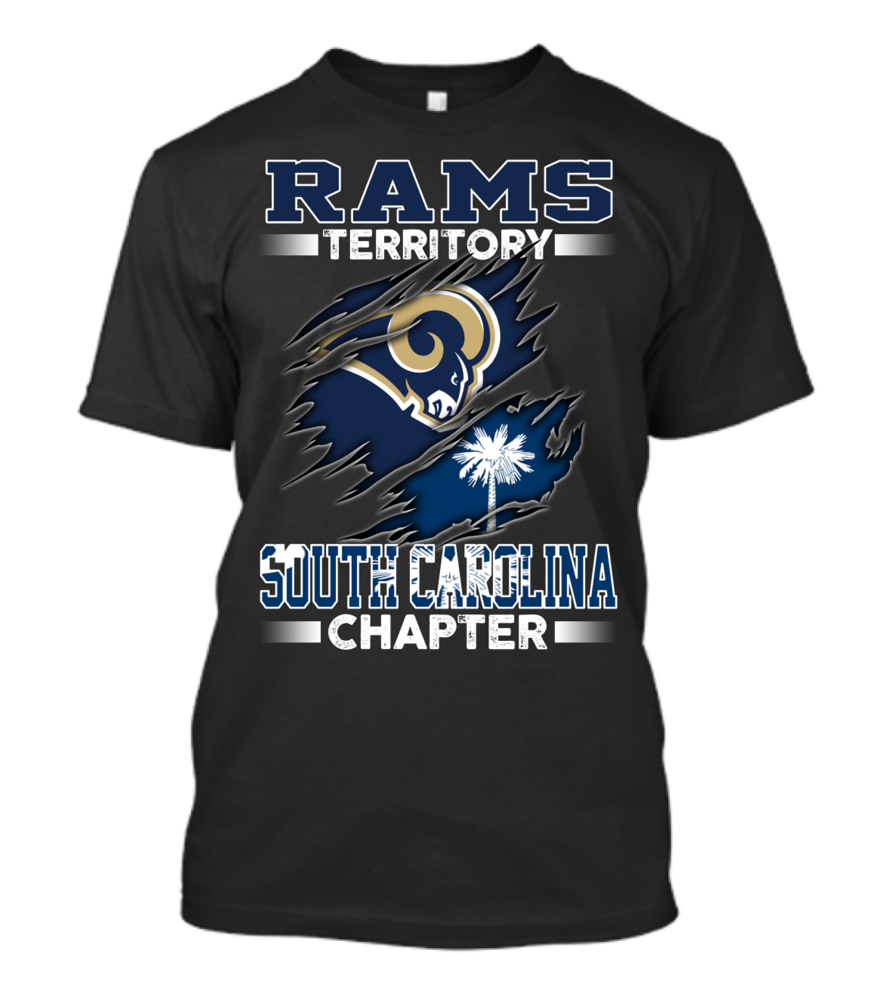 RAMS Territory South Carolina Chapter Ripped Logo Palmetto T-Shirt