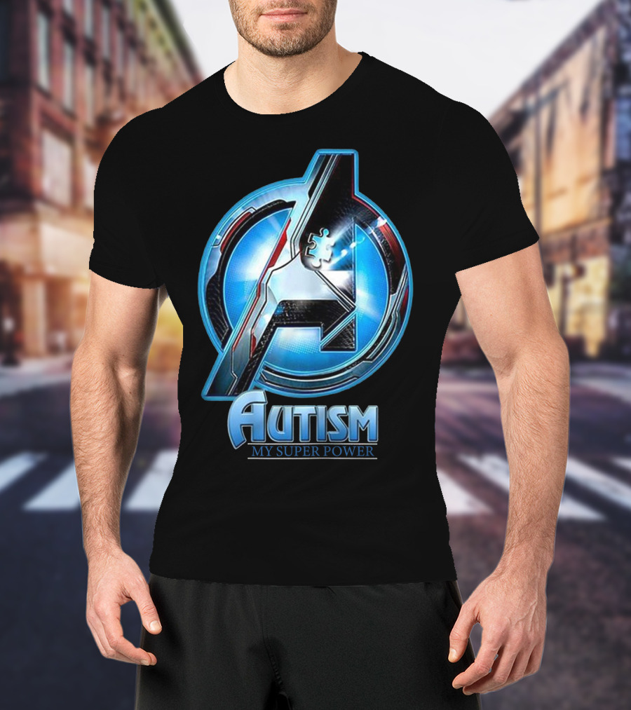 Autism My Super Power Avengers T-Shirt