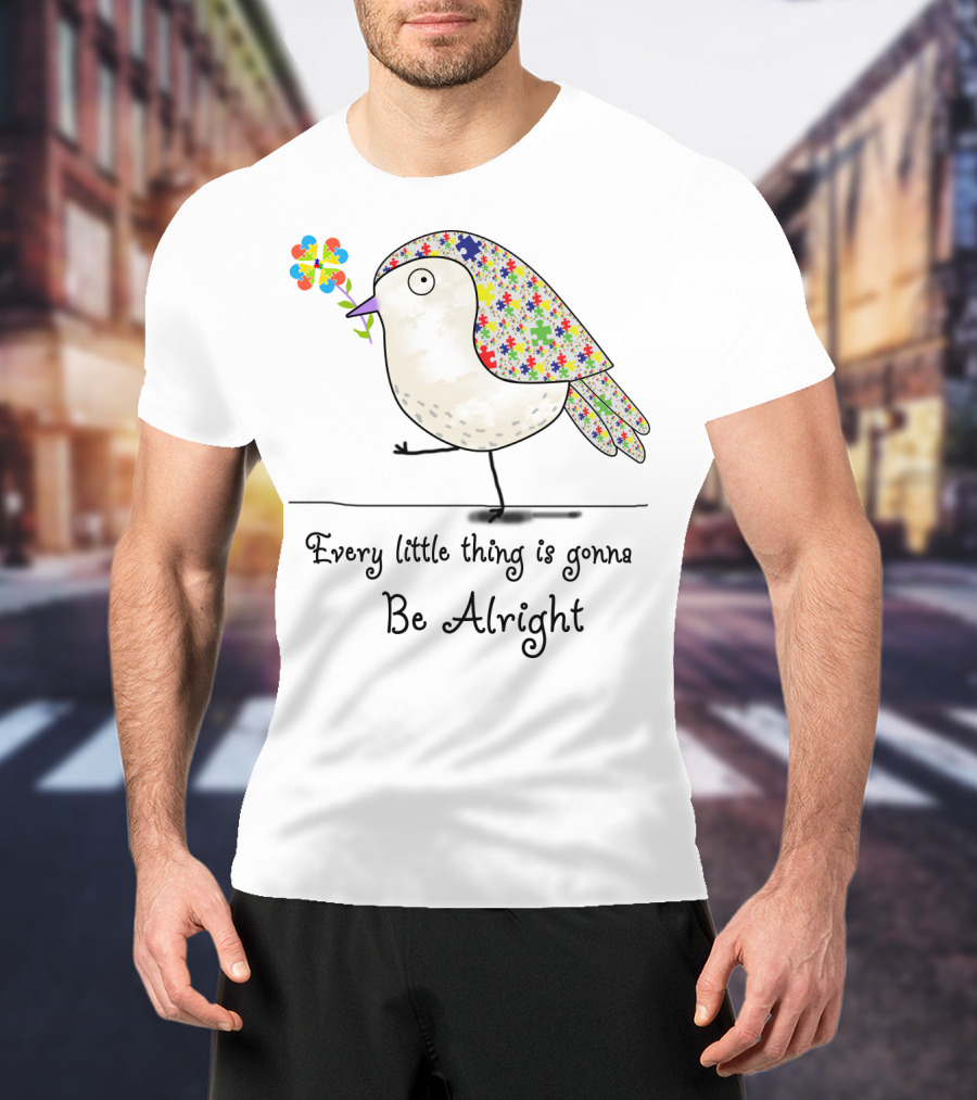 Every Little Thing Is Gonna Be Alright Puzzle Bird T-Shirt