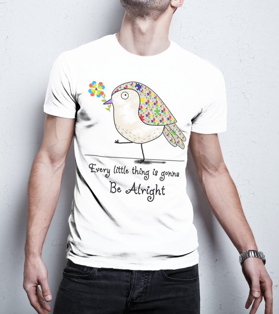 Every Little Thing Is Gonna Be Alright Puzzle Bird T-Shirt