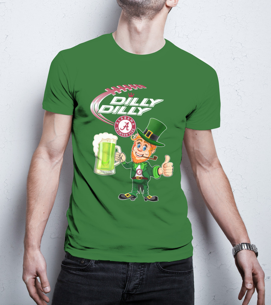 Alabama Crimson Tide Dilly Dilly Football Leprechaun T-Shirt