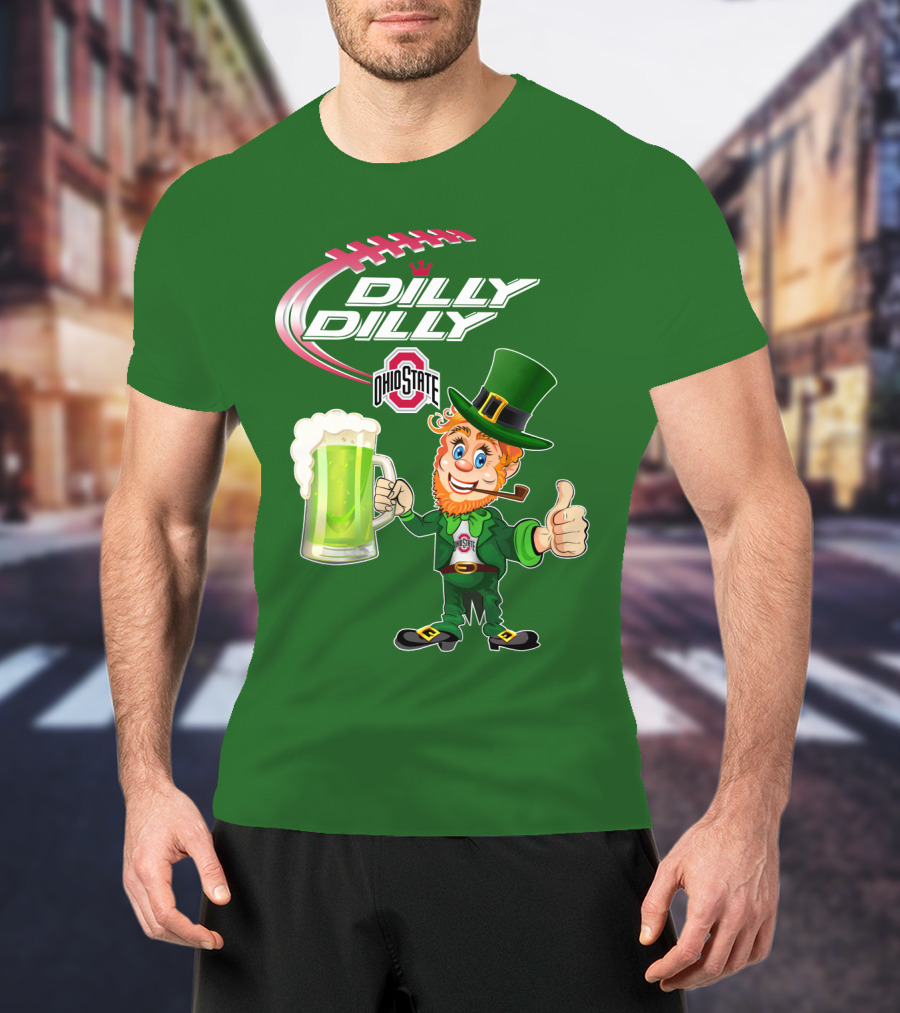 Ohio State Dilly Dilly Leprechaun Football T-Shirt