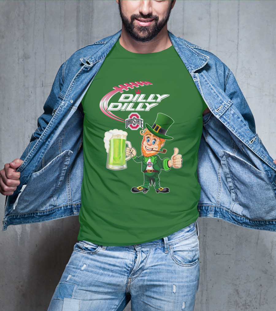 Ohio State Dilly Dilly Leprechaun Football T-Shirt