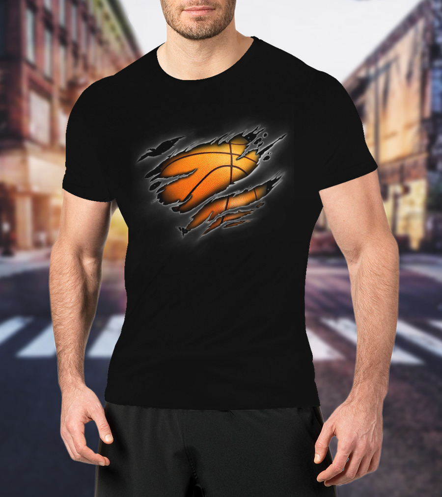Basketball Inside Me Ripped Ball T-Shirt