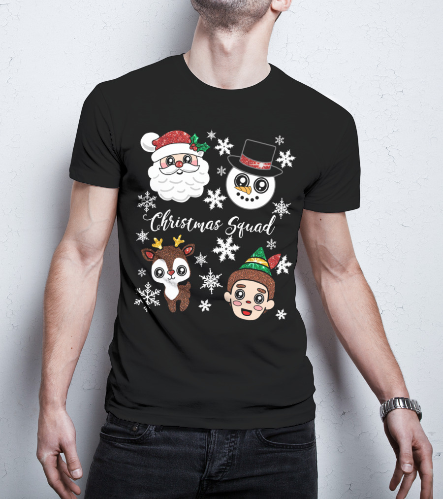 Christmas Squad Santa Snowman Reindeer Elf T-Shirt