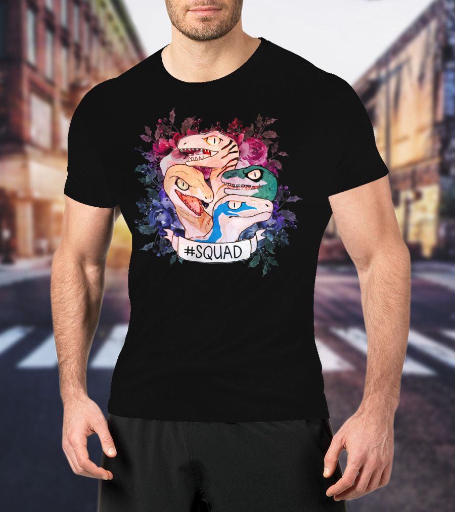 Squad Dinosaur Floral Raptors T-Shirt