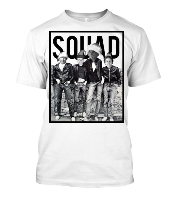 Xmas Squad Rock Band Santa Hats T-Shirt