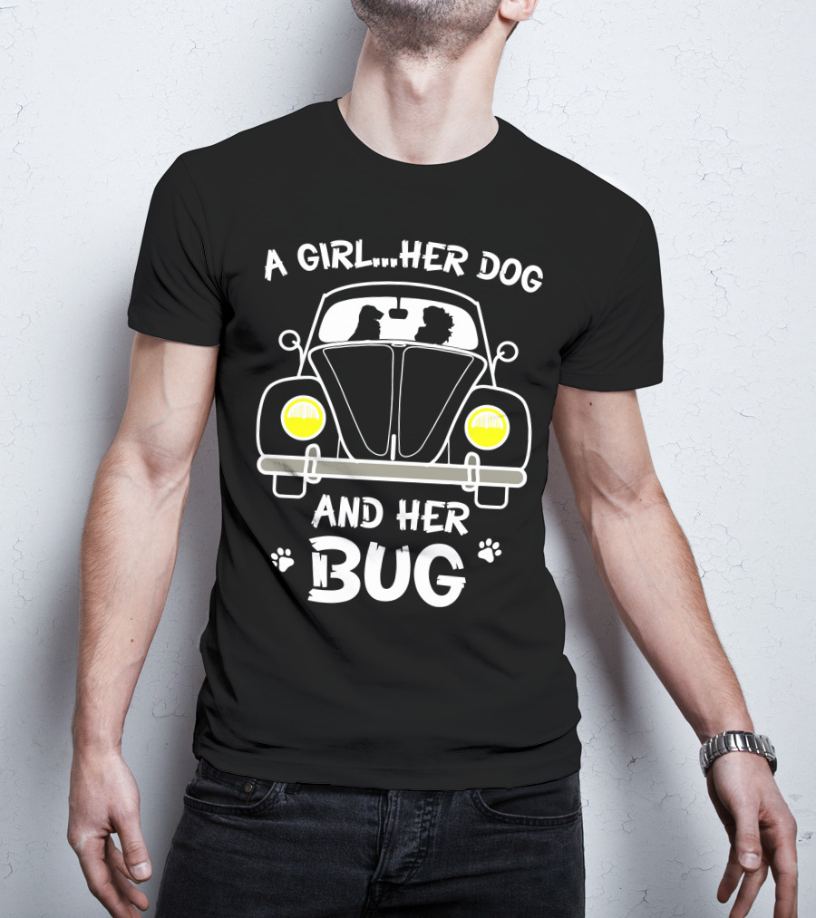 A Girl Her Dog And Her Bug T-Shirt