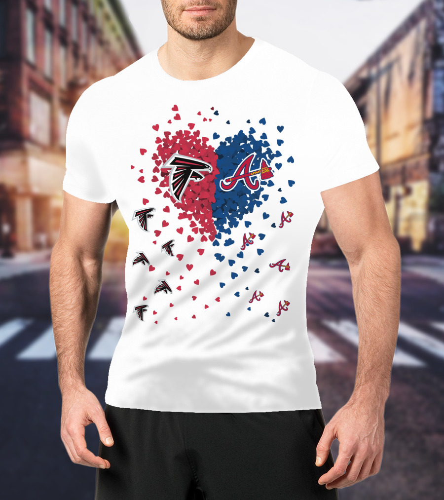 Atlanta Falcons Atlanta Braves Heart T-Shirt