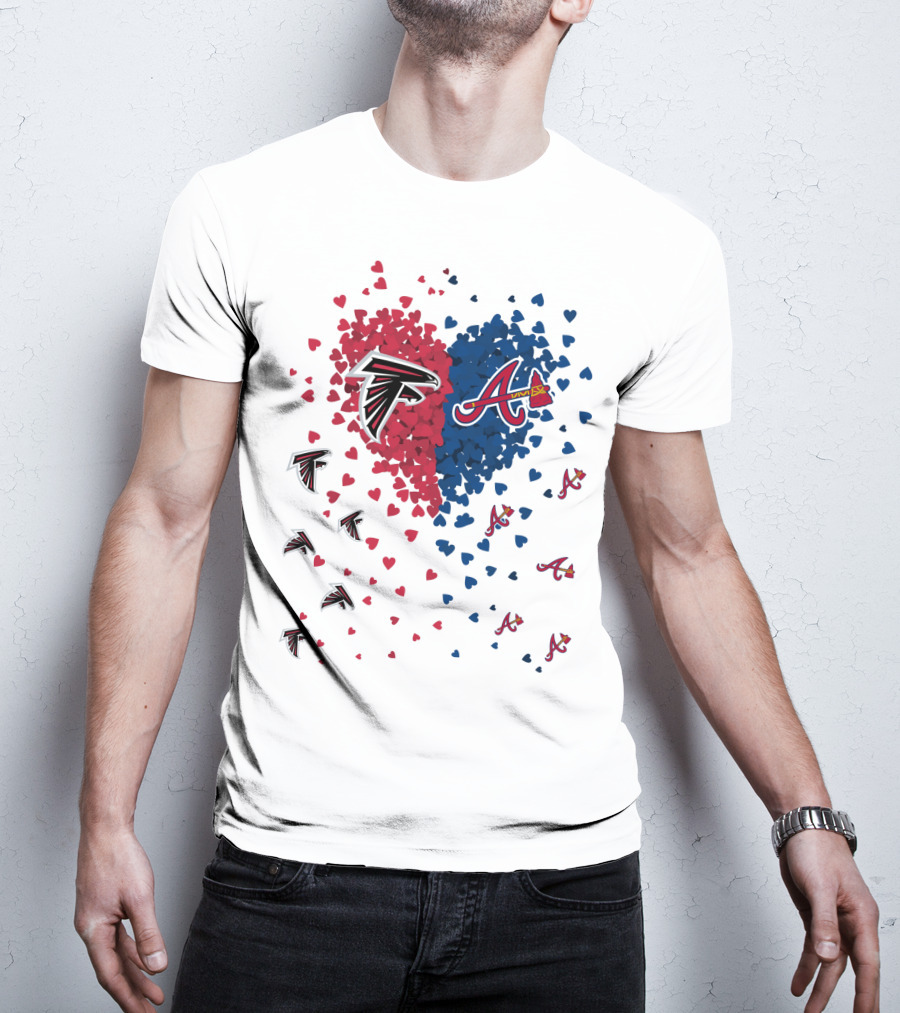 Atlanta Falcons Atlanta Braves Heart T-Shirt