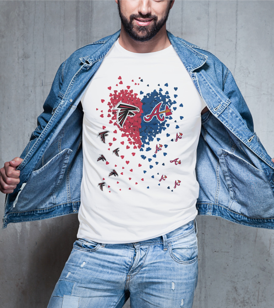 Atlanta Falcons Atlanta Braves Heart T-Shirt