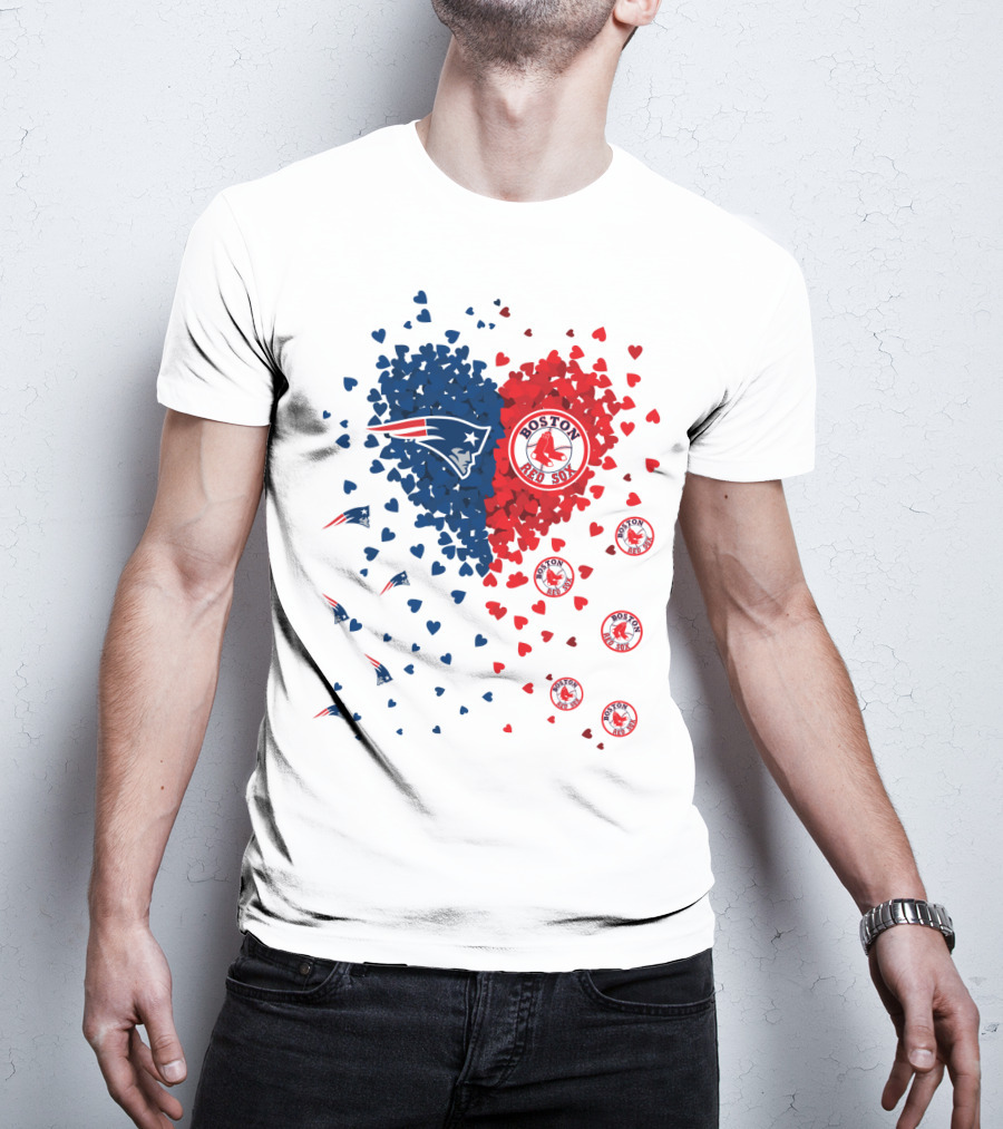 Boston Red Sox Patriot Heart T-Shirt