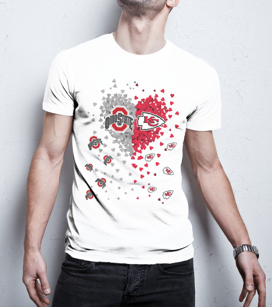 Ohio State Kansas City Chiefs Heart T-Shirt