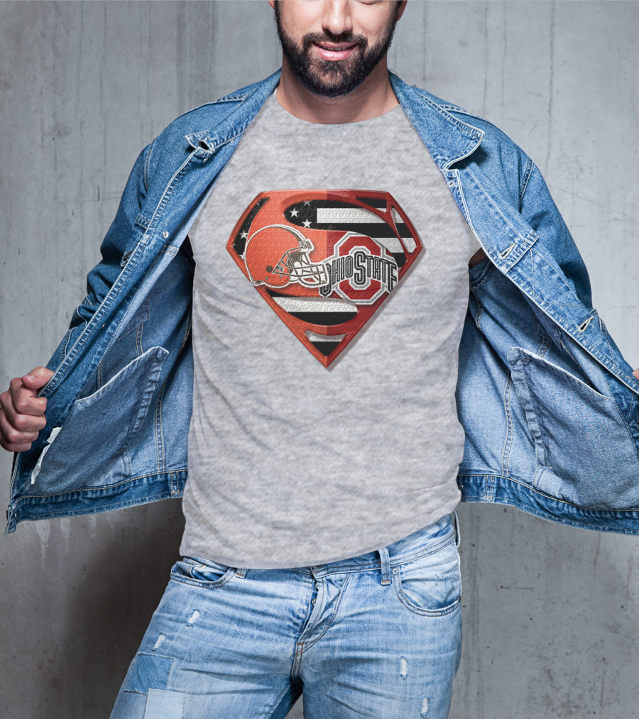 Ohio State Superman Browns Buckeye Pride T-Shirt