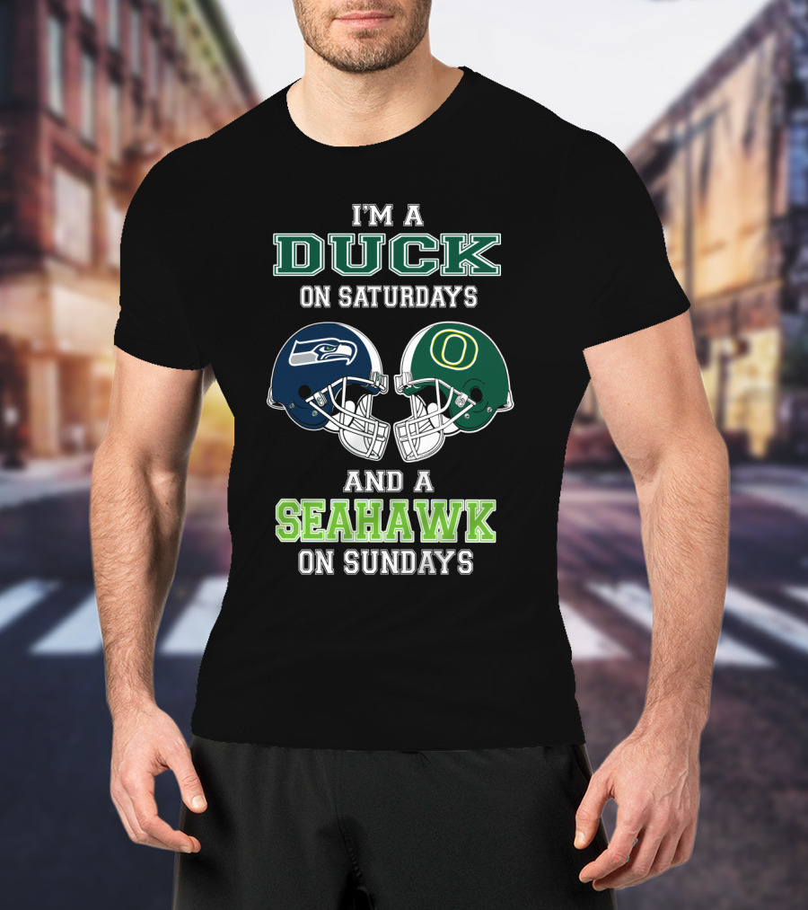 I'm A Duck On Saturdays And A Seahawk On Sundays T-Shirt