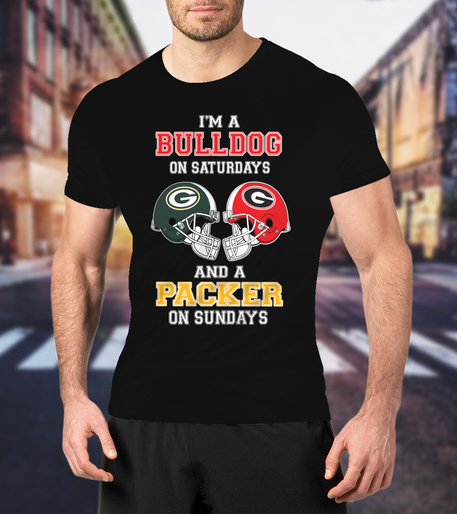 I'm A Bulldog On Saturdays And A Packer On Sundays T-Shirt