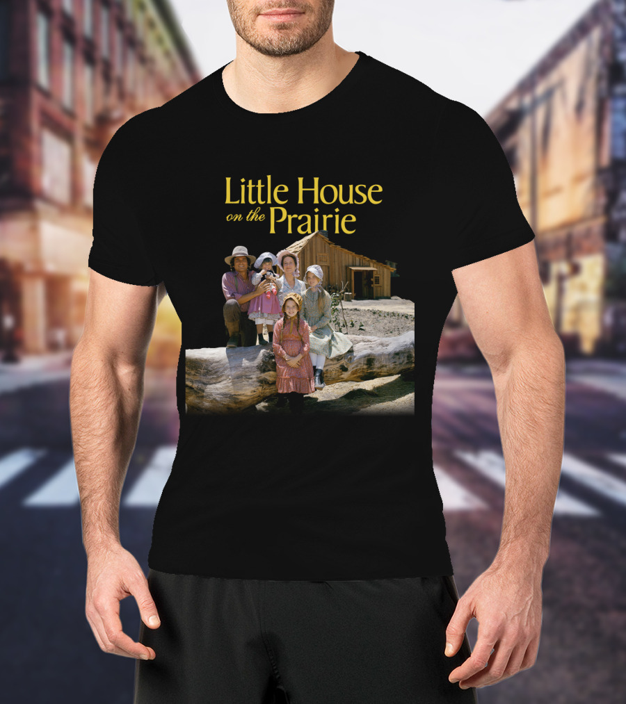 Little House On The Prairie Family In Rustic Homestead Setting T-Shirt