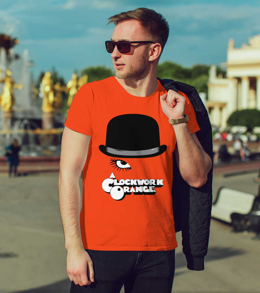 A Clockwork Orange Bowler Hat And Eyelash T-Shirt