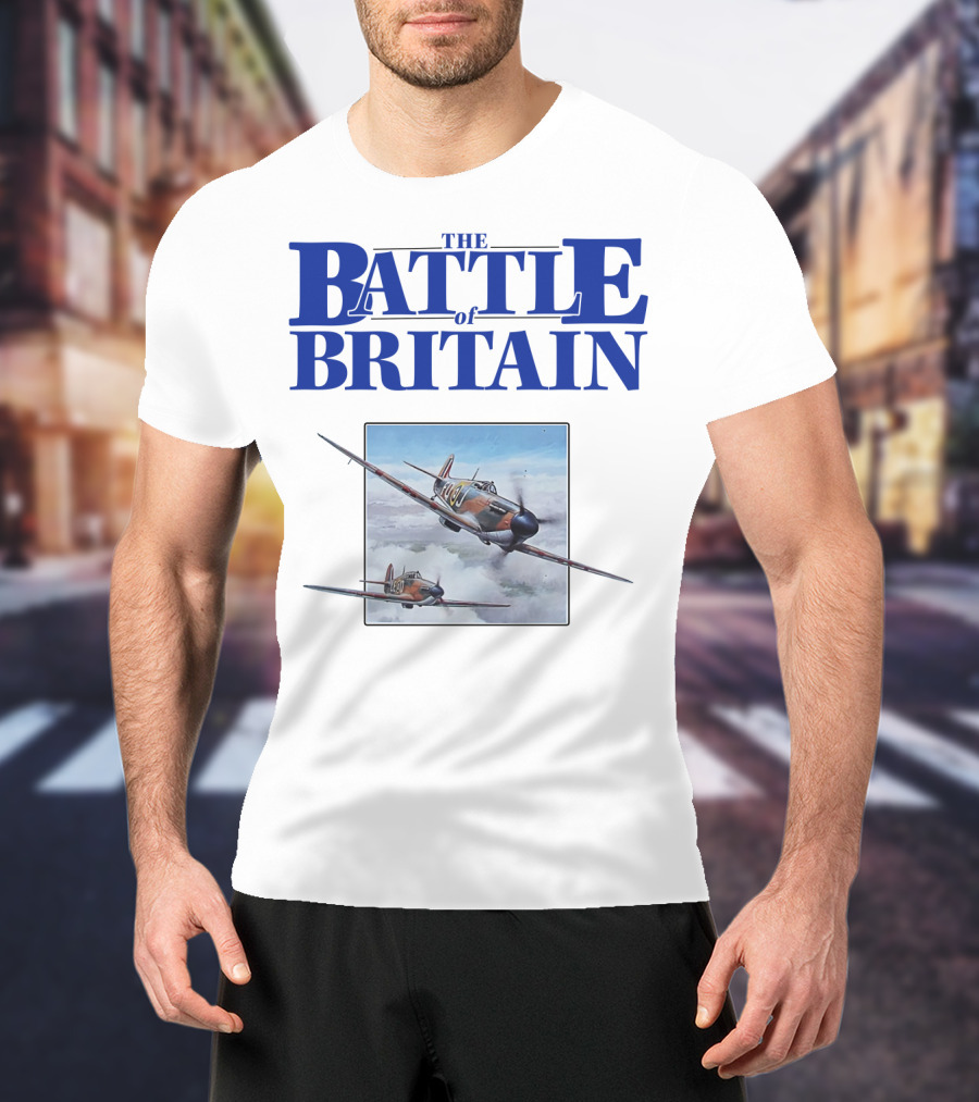 The Battle Of Britain Fighter Aircraft Iconic WWII Scene T-Shirt