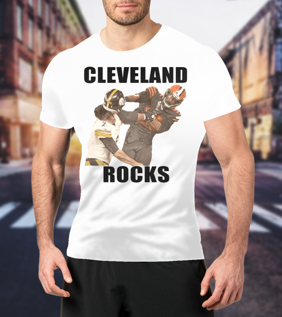 Cleveland Rocks Rudolph Started It Football Rivalry Clash T-Shirt