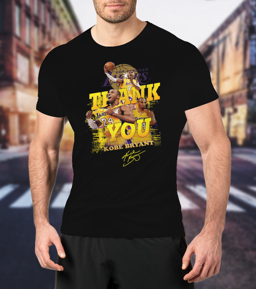 Thank You Kobe Bryant #24 Los Angeles Lakers Signature T-Shirt
