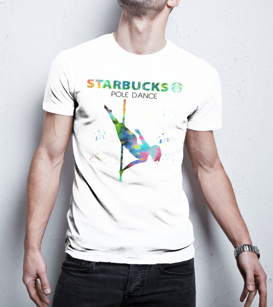 Starbucks Pole Dance Colorful T-Shirt