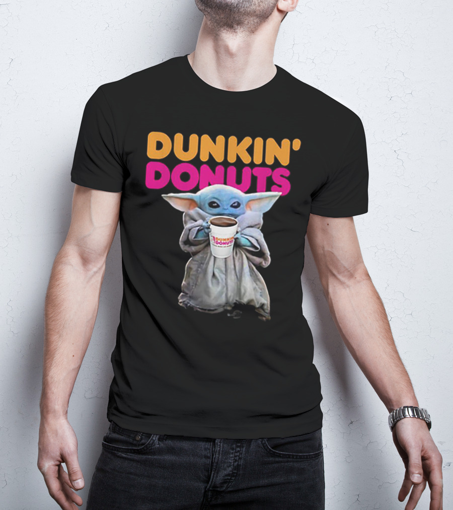 Dunkin' Donuts Baby Yoda Star Wars Coffee Cup T-Shirt