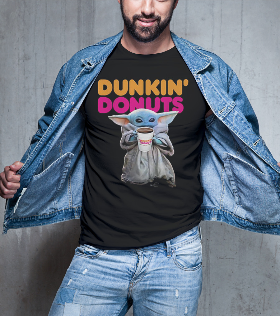 Dunkin' Donuts Baby Yoda Star Wars Coffee Cup T-Shirt
