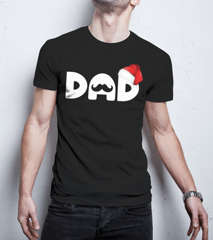 Dad Moustache Santa Hat T-Shirt