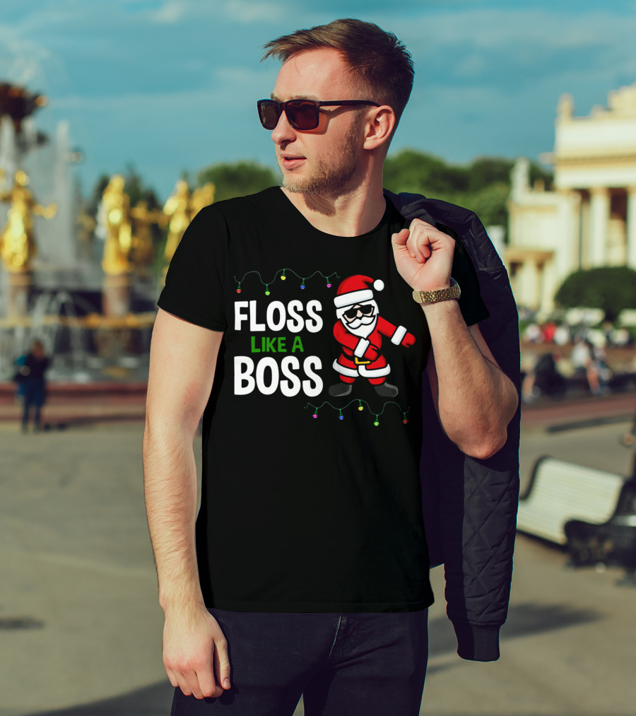 Floss Like A Boss Christmas Dance Santa T-Shirt