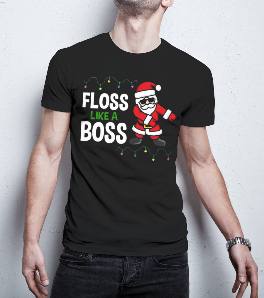 Floss Like A Boss Christmas Dance Santa T-Shirt