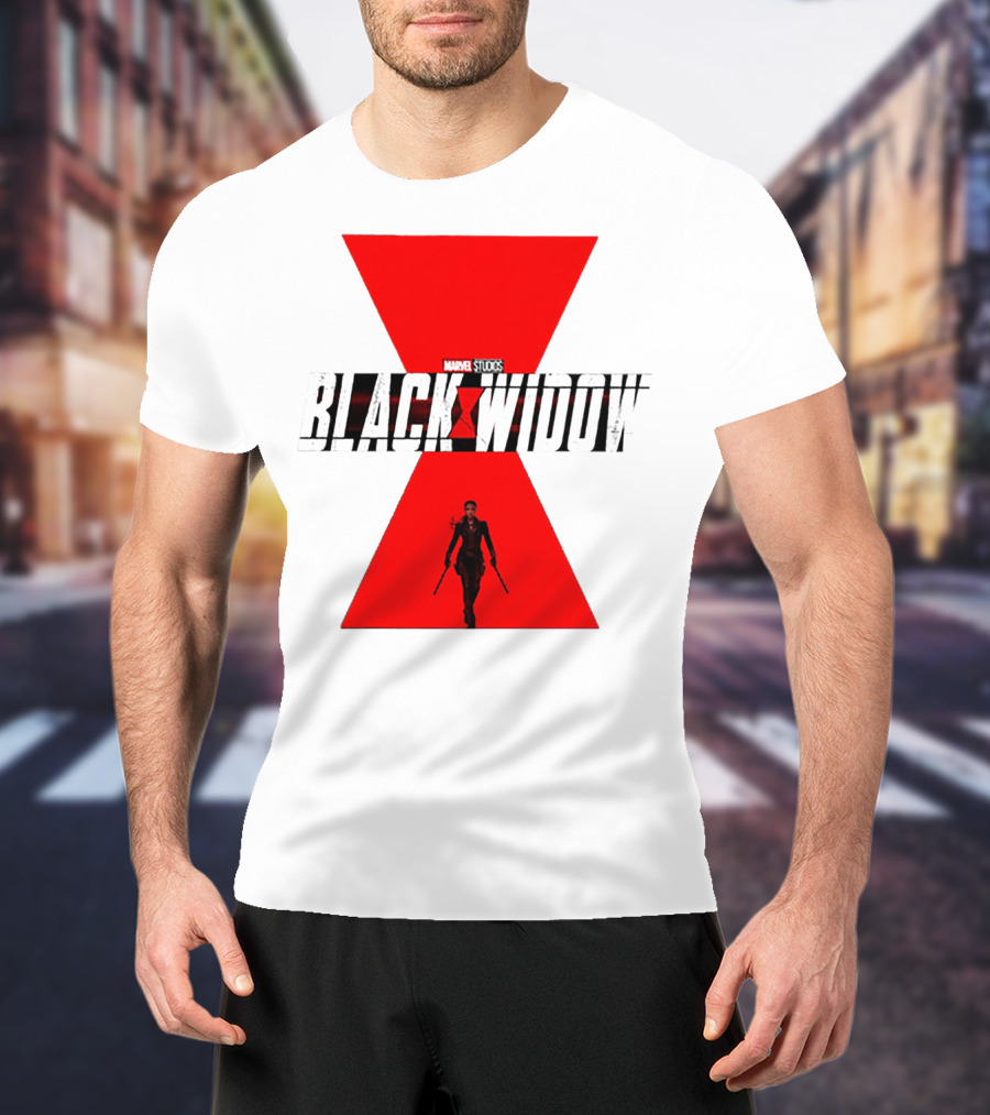 Marvel Studios Black Widow Scarlett Johansson Red Hourglass T-Shirt