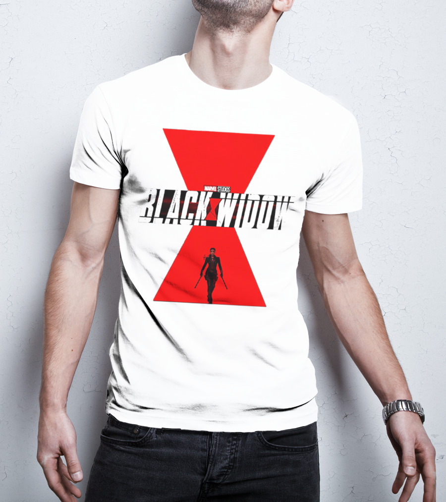 Marvel Studios Black Widow Scarlett Johansson Red Hourglass T-Shirt
