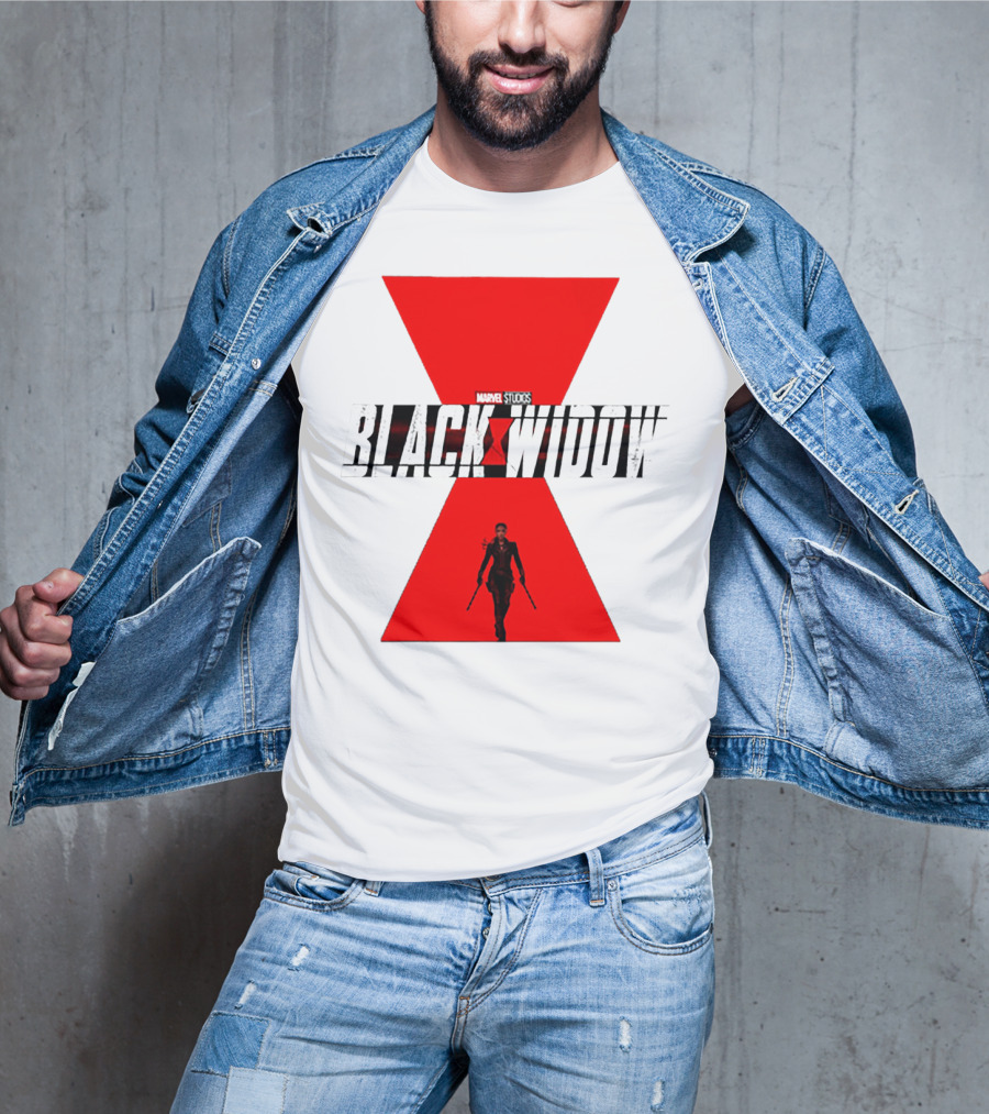 Marvel Studios Black Widow Scarlett Johansson Red Hourglass T-Shirt