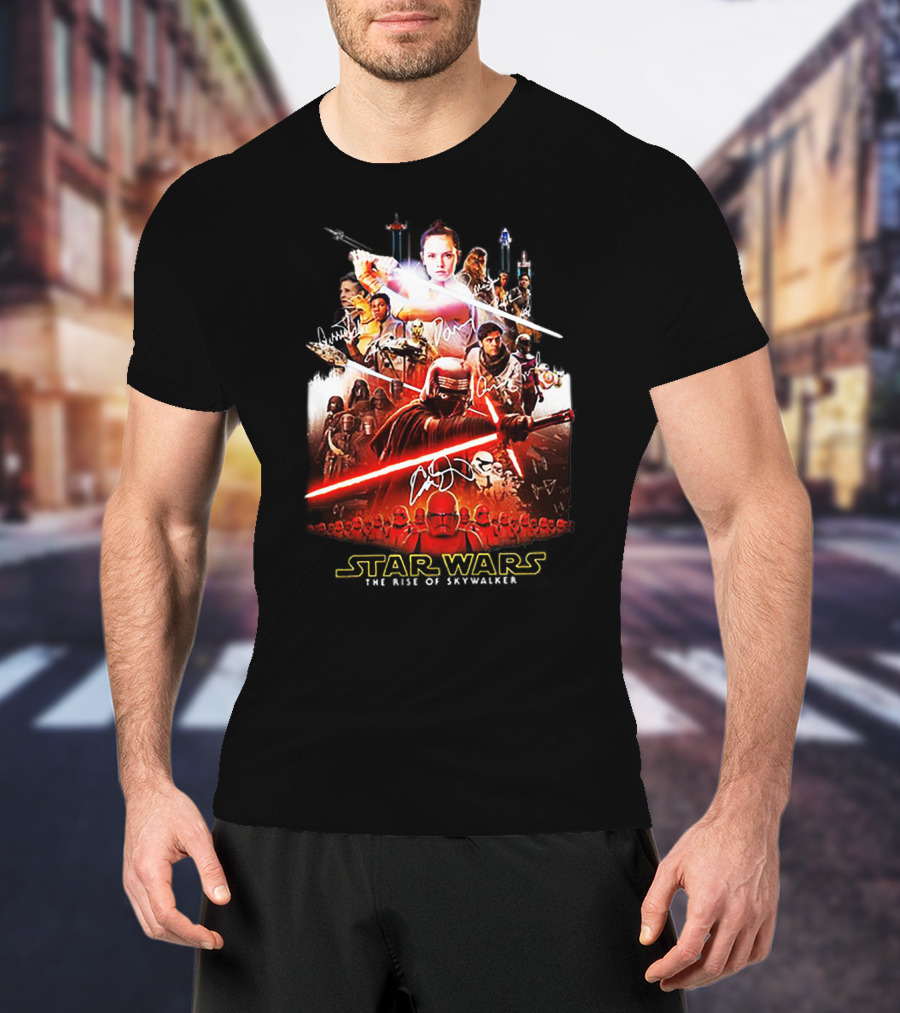 Star Wars The Rise Of Skywalker Characters Signatures T-Shirt