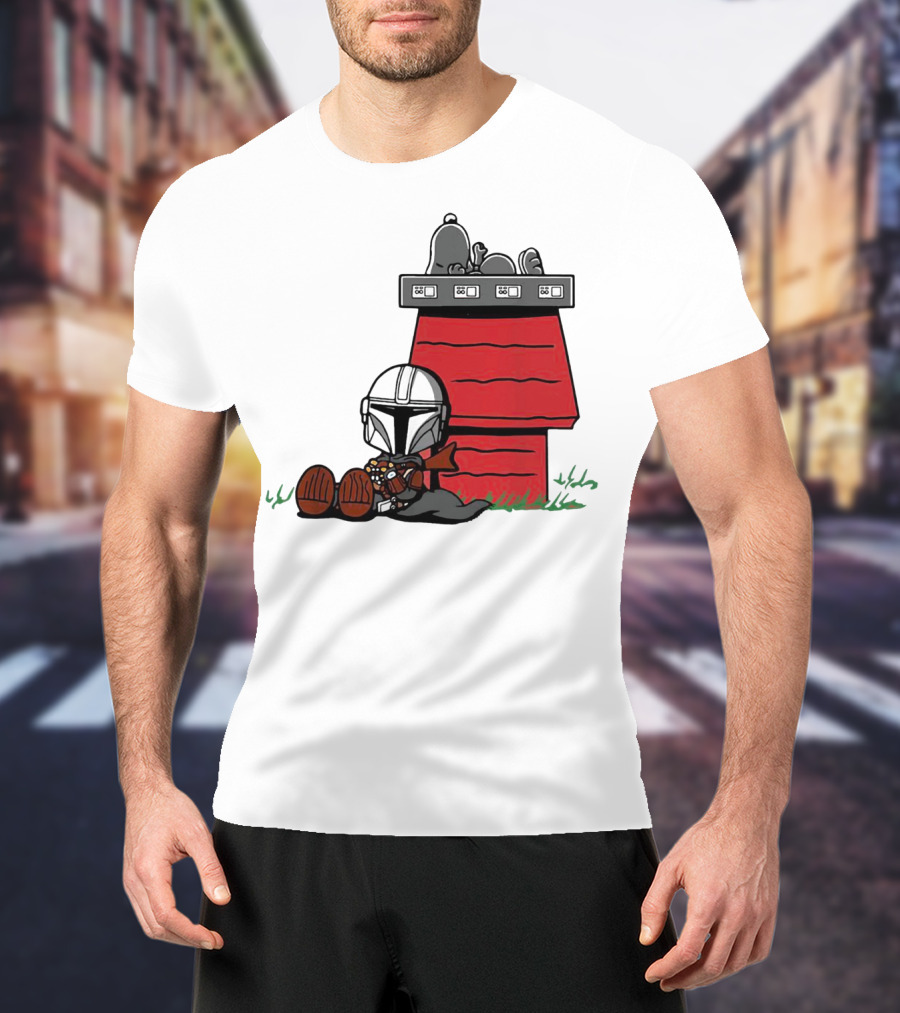 The Mandalorian And Snoopy House Crossover T-Shirt