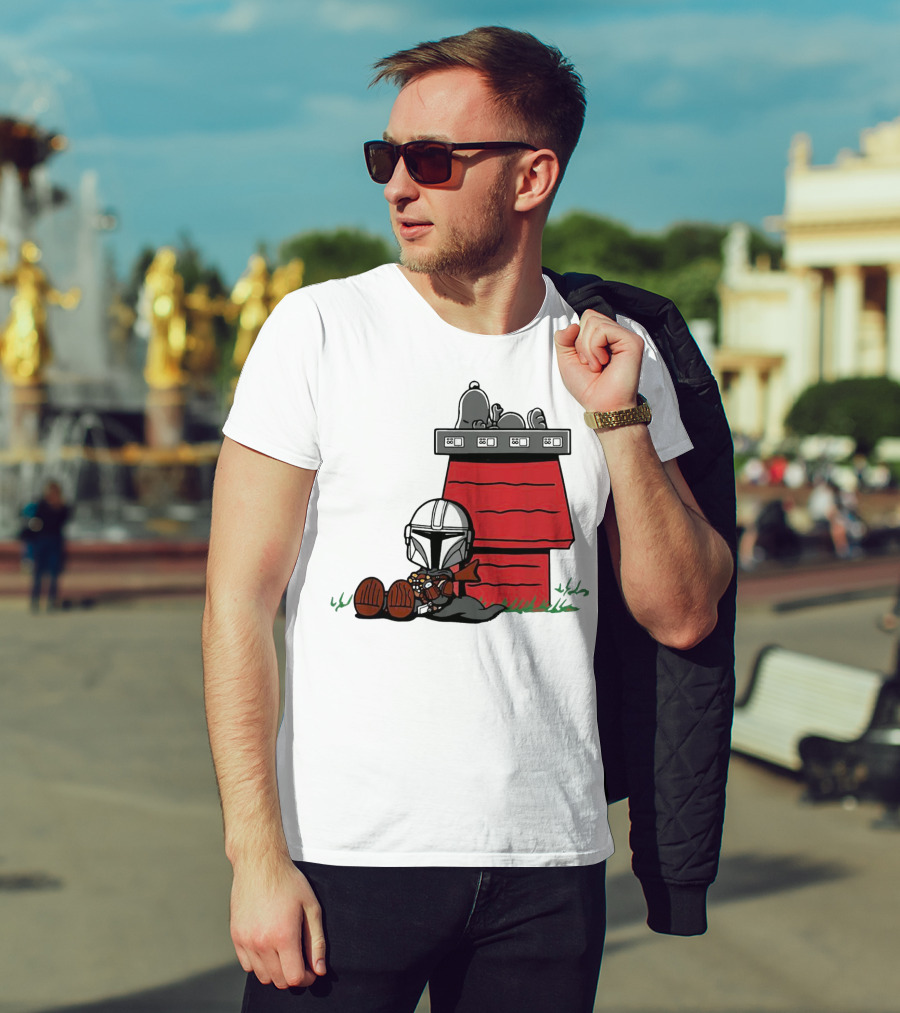 The Mandalorian And Snoopy House Crossover T-Shirt