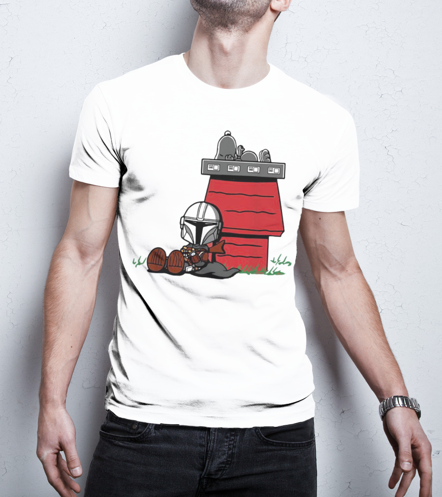 The Mandalorian And Snoopy House Crossover T-Shirt