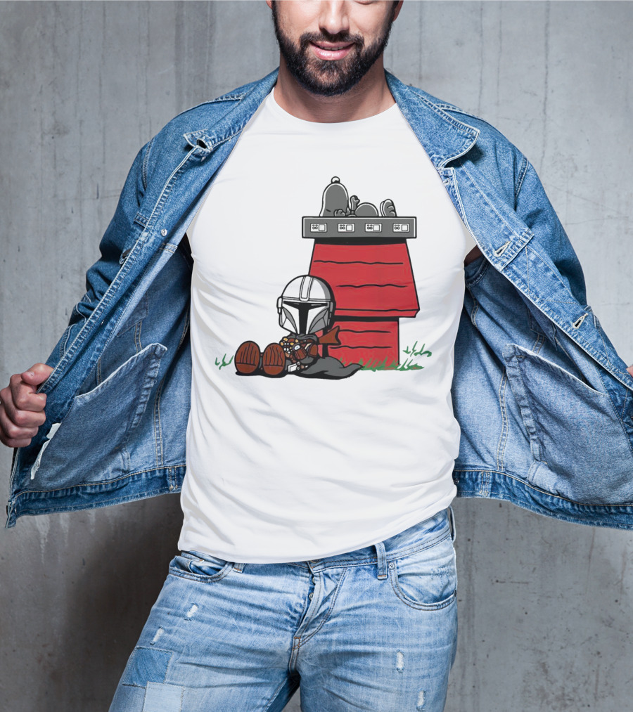The Mandalorian And Snoopy House Crossover T-Shirt
