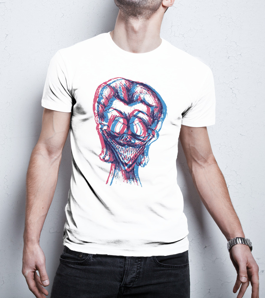 Pray For Albania Optical Illusion Joker Face T-Shirt