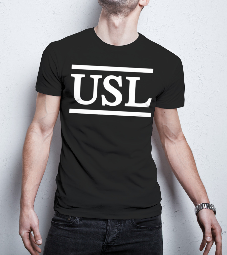 Old School USL Bold Typography Block T-Shirt