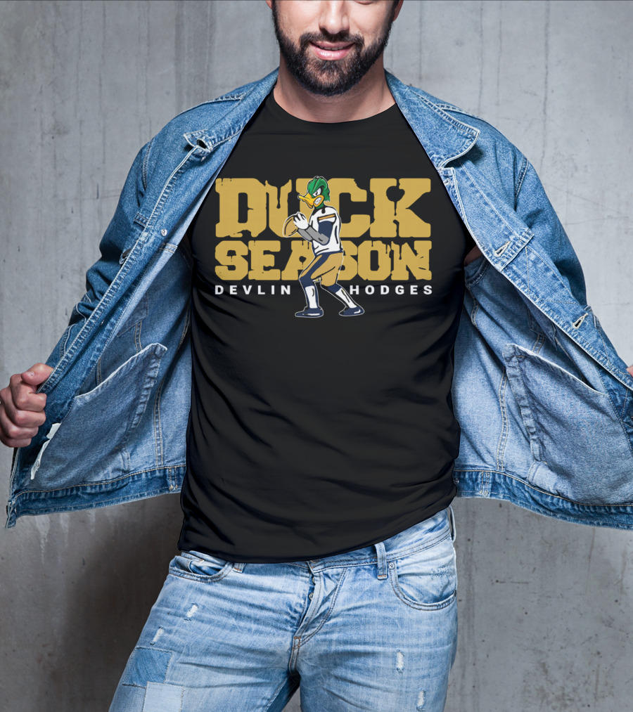 Duck Season Devlin Hodges Quarterback Cartoon Football T-Shirt